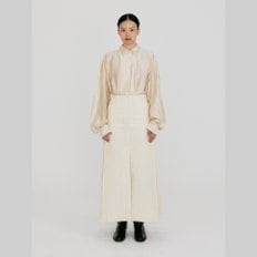 ZOA Belted Straight Skirt - Ivory