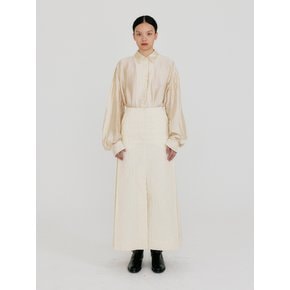 ZOA Belted Straight Skirt - Ivory