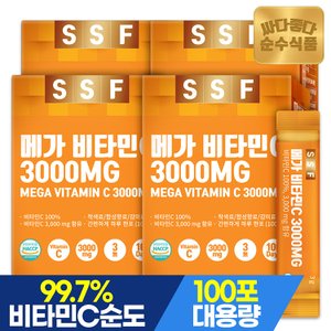 순수식품 비타민C 3000MG 4박스(400포) 비타민씨 분말 스틱 파우더