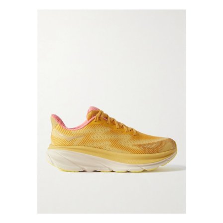 호카오네오네 클리프톤 9 Gtx Ts 고무 트리밍 메시 스니커즈 옐로 1647597352723178