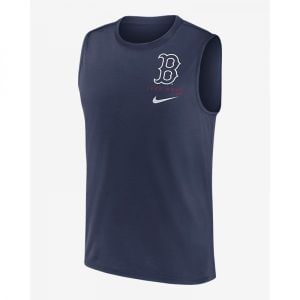 나이키 Boston 레드 Sox 라지 로고 남성 드라이핏 MLB Muscle 탱크 나시티 상의 01B344BBQ-QLD