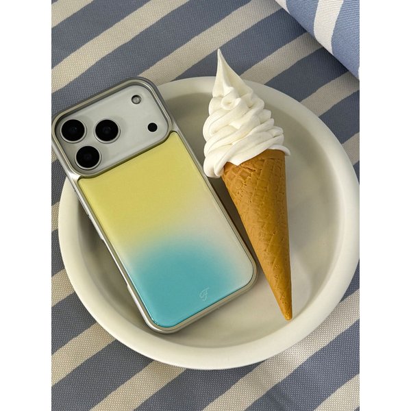 실버 에폭시 범퍼 폰케이스 - blush(blue)