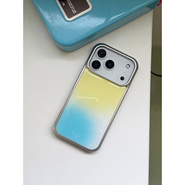 실버 에폭시 범퍼 폰케이스 - blush(blue)