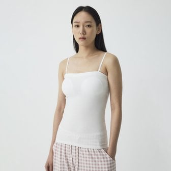 JAJU 여 코튼 슬림 스트랩 브라캐미솔(WHITE / MELLANGE GREY / BLACK)