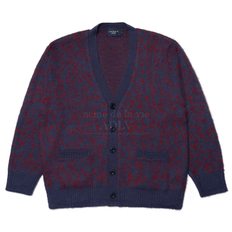 LEOPARD MOHAIR CARDIGAN NAVY- 네오파드 모헤어 가디건