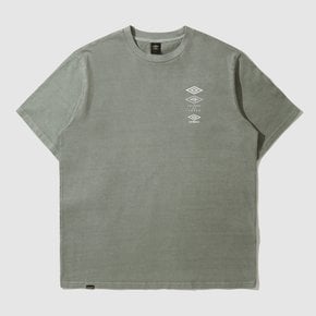 남녀공용 피그먼트 쿼드러플 반팔 티셔츠 UP321CRS79KAI