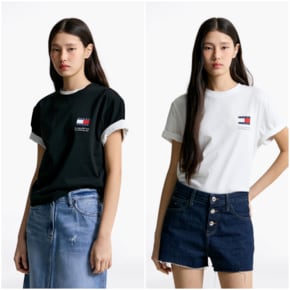 여성 박시 그래픽 티셔츠 T32F1TTO14TWT1 TOMMY JEANS