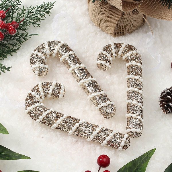 샴페인골드 트리 오너먼트 3p세트(지팡이)