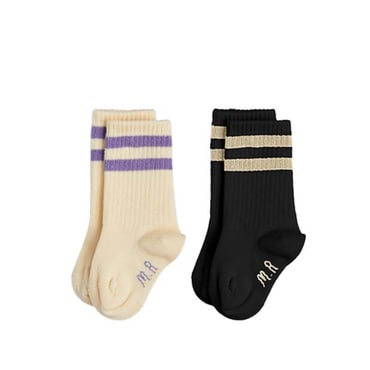 매직에디션 [MINI RODINI] (S)Stripe 2-pack baby sock (2566010111)