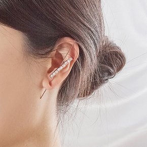 PYBE0205 (PG) 스틱 큐빅 후크 귀걸이
