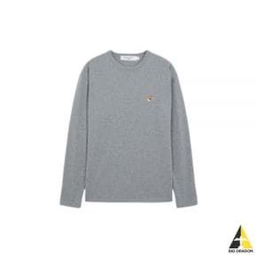 메종키츠네 LONG SLEEVE TEE-SHIRT FOX HEAD PATCH (FU00163KJ0010-GRM) (폭스