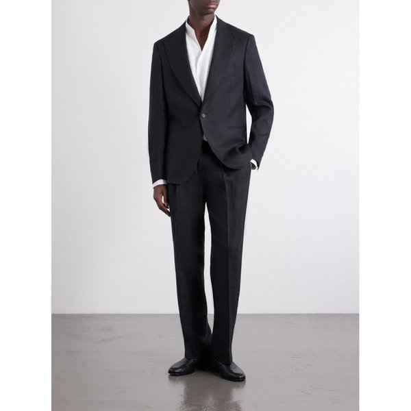 미스터 피 스트레이트 레그 플리츠 리넨 팬츠 46376663163007282