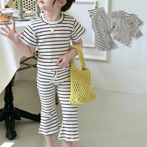 스트라입골지 여아동 반팔 부츠컷 상하복세트 205796