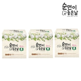  순면이좋은날 팬티라이너18P 3팩