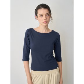 Ease Boatneck Tee (Navy)