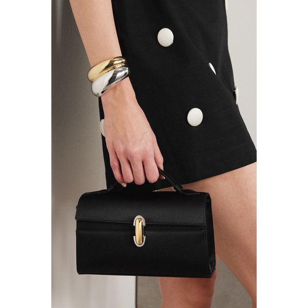 사베트 시메트리 포쉐트 새틴 토트 블랙 46376663162972405