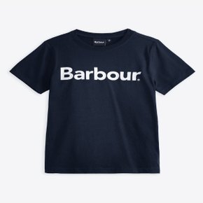 [24SS][Barbour Kids] 키즈 네이비 Staple 코튼 반팔 티셔츠 URTS4E505N2