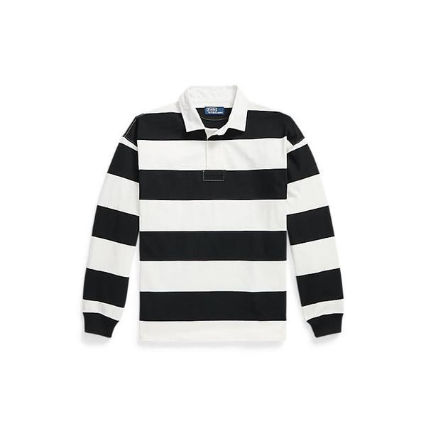 남성 빅핏 스트라이프 저지 럭비 셔츠(MNPOKNI16825072101)