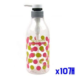 화장품 공병 리필 펌프용기 500ml-색상랜덤 x10개