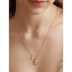 [silver925] Rose Nacre Pearl Necklace_NZ1138