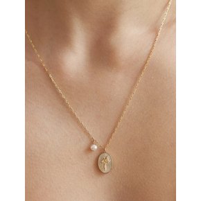 [silver925] Rose Nacre Pearl Necklace_NZ1138