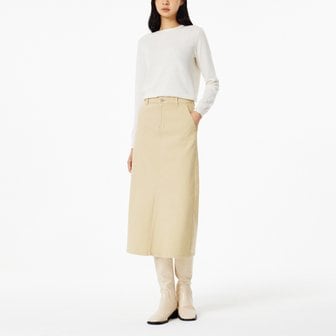 JAJU 여 H라인 슬릿 스커트(BEIGE / OLIVE / NAVY)