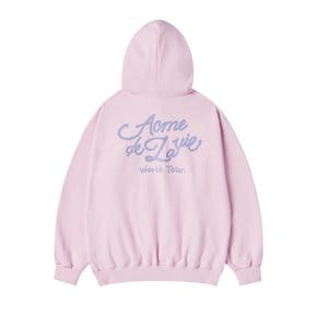 WORLD TOUR SCRIPT LOGO HOODIE PINK 월드투어스크립트 후드 핑크