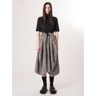 애스플래폼 AW52PT34 윈터체크 테크플레어 팬츠_그레이