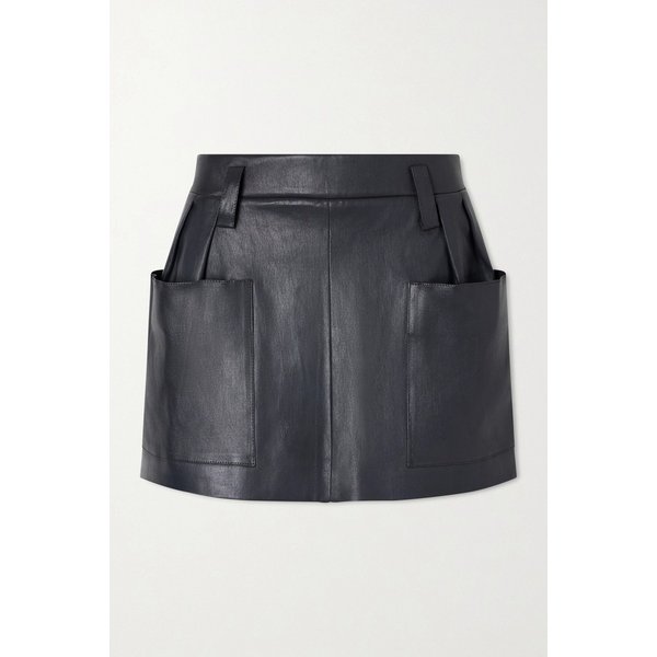 스툴즈 아나스타샤 플리츠 가죽 미니 스커트 46376663163034252