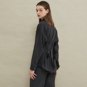 Suede over shirt Black