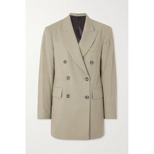 더블브레스트 헤링본 자카드 블레이저 라이트 그레이 1647597317270404