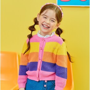 여아가을예쁜가디건  핑크 멀티 ST CD Q34DBW041