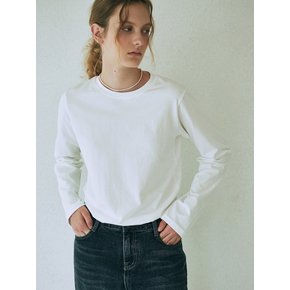 SIMPLE LONG SLEEVE TSHIRT_IVORY