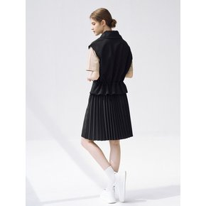 에이라인 플리츠 스커트(블랙) _ A - Line Pleated Skirt(Black)