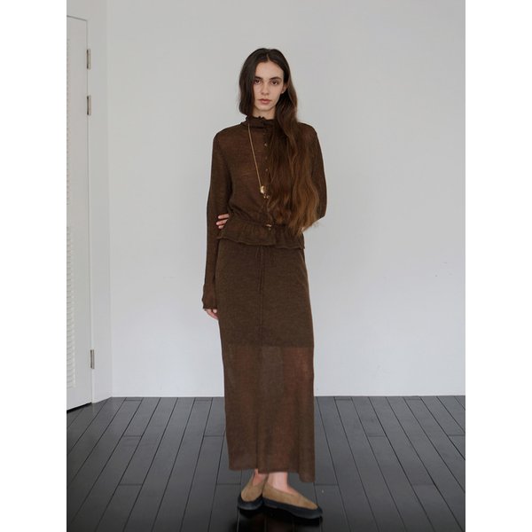 Breeze knit skirt (브라운)