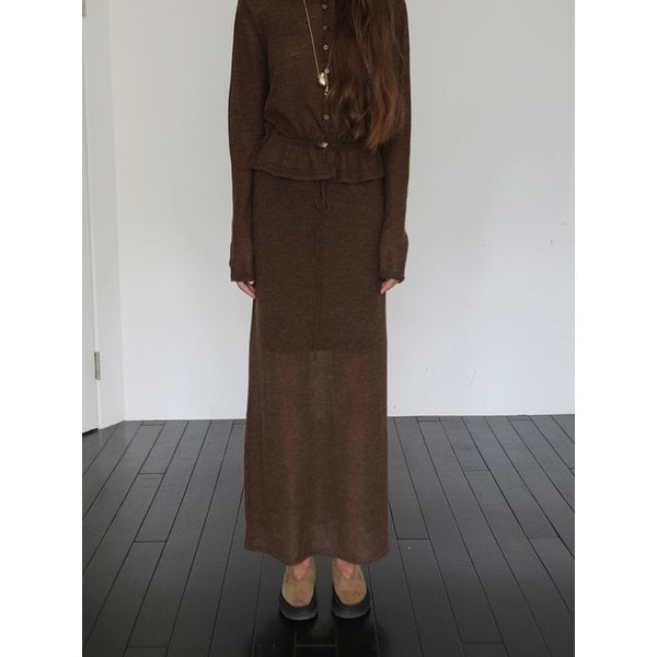 Breeze knit skirt (브라운)