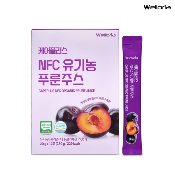 케어플러스 NFC 유기농 푸룬주스 1박스 (20g X 14포)