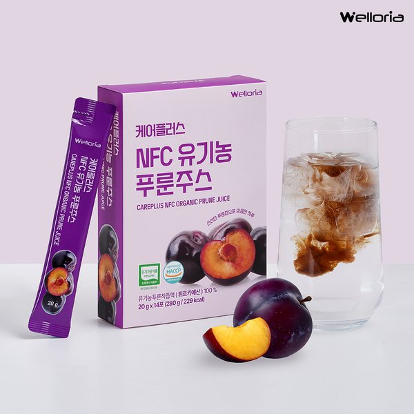 케어플러스 NFC 유기농 푸룬주스 1박스 (20g X 14포)