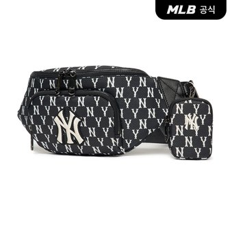 MLB [코리아공식]클래식 모노그램 힙색 NY (Black)