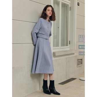 제로스트릿 [2컬러] [세트] 솔리드 트위드 자켓 & 스커트
