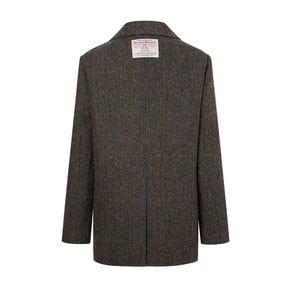 [24FW][HSJA-4D904] 헤지스레이디스 [HARRIS TWEED] 세미오버핏 헤링본 등판누빔 싱글 긴팔자켓