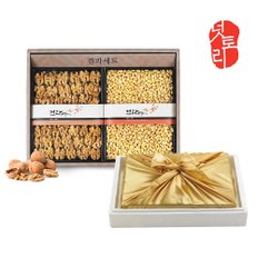 [넛토리 견과선물세트1호] 잣 300g+호두 270g (보자기)