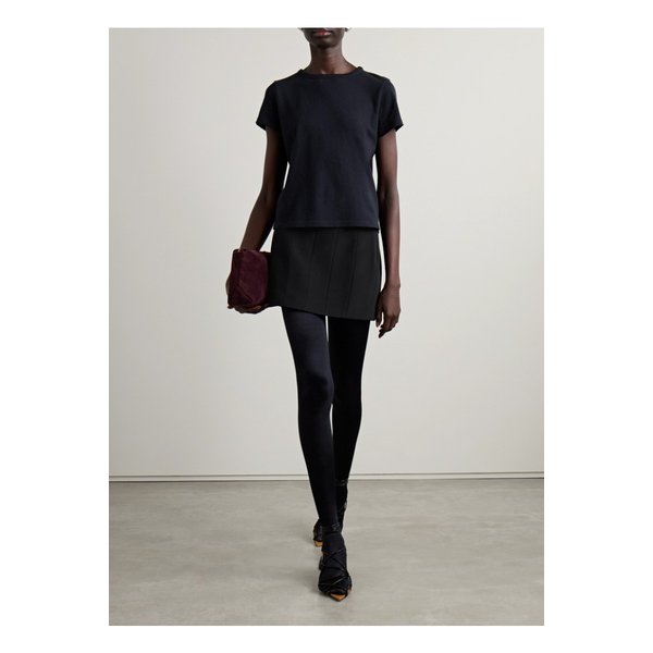 케이트 밀러 패널 우븐 미니 스커트 블랙 1647597340050003