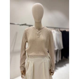 온앤온 [부산점] 라운드 앞단추 꽈배기 니트 (NJK6SP243)