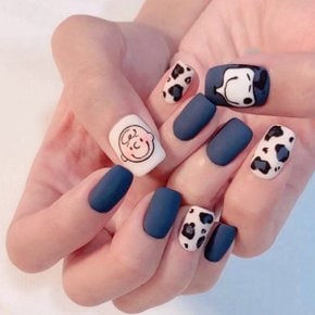 귀여운 캐릭터 여성 붙이는 네일팁 [24tips]