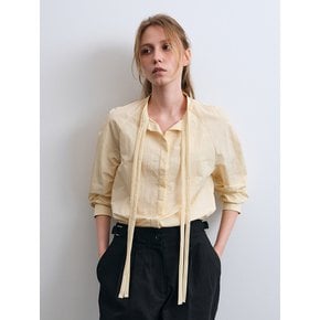 Chloe Ribbon Blouse (Custard)