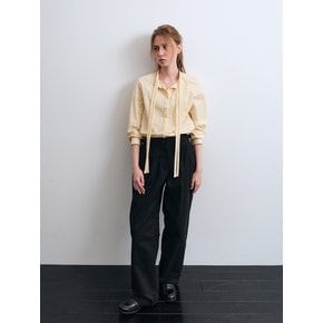 Chloe Ribbon Blouse (Custard)