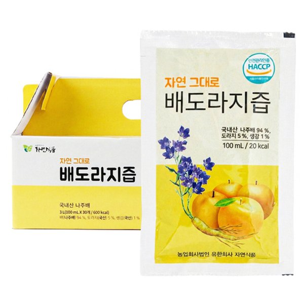 자연그대로 배도라지즙 100ml x 30팩