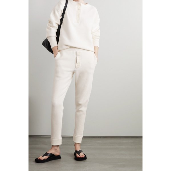 Ginzena Cotton-blend Tapered Track Pants 화이트