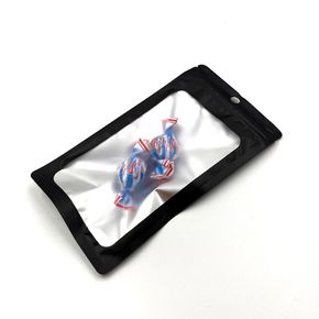걸이형 지퍼백 블랙 (10cmX18cm)
